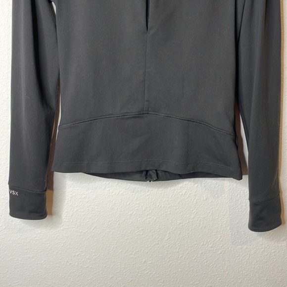 Victorias Secret VSX Size XS Black Pink Zip Up Athletic Mesh Inset Sweatshirt - Picture 4 of 15